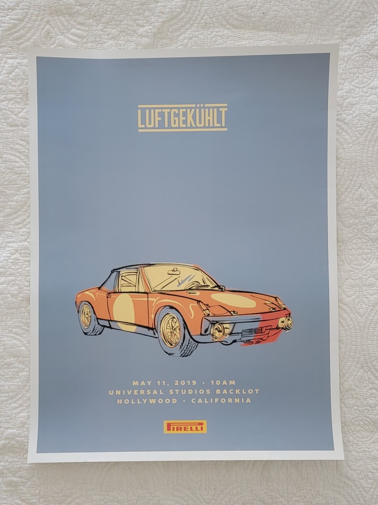 Pirelli Poster Luftgekuhlt may 11 2019 Hollywood California CA
Universal Studios Backlot
Porsche 914
Pirelli logo
