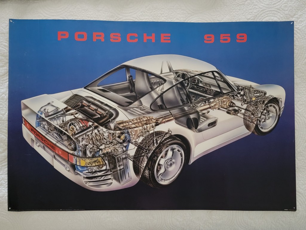 David Kimble Cutaway Porsche 959 Poster