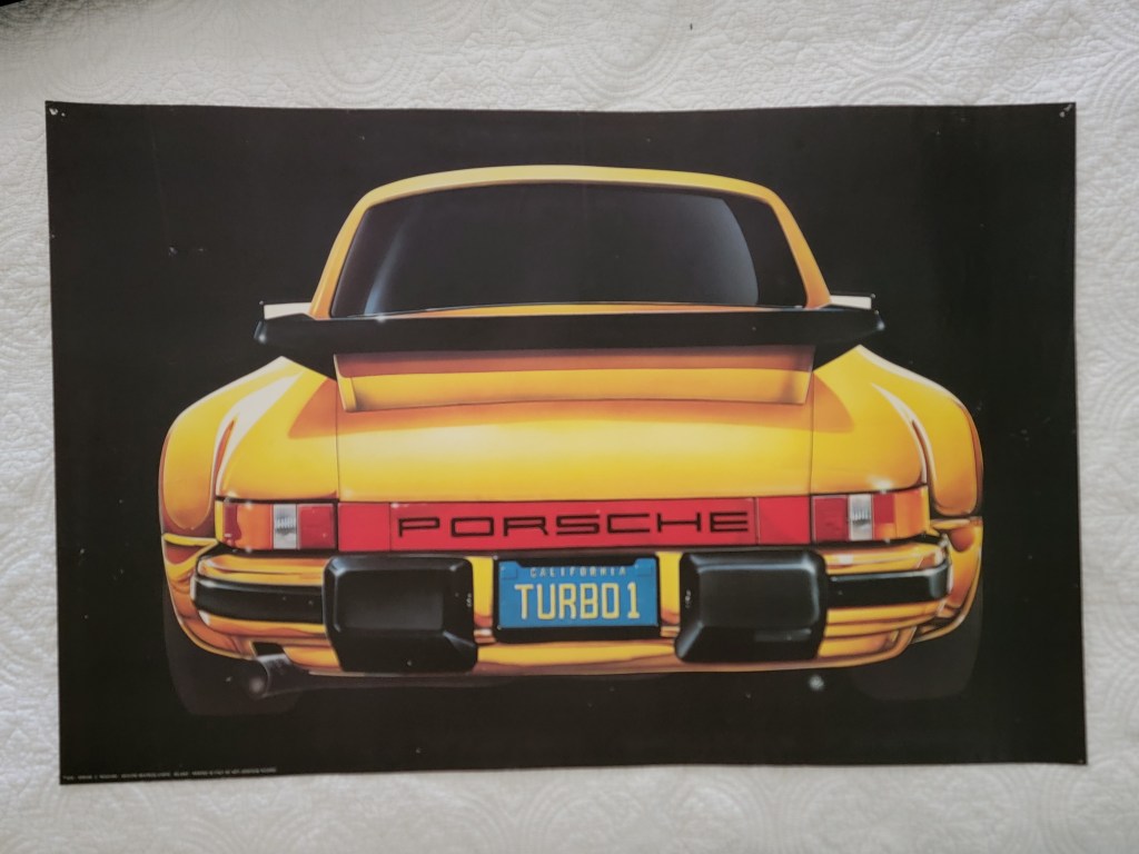 Porsche 911 Turbo 1 Poster Yellow