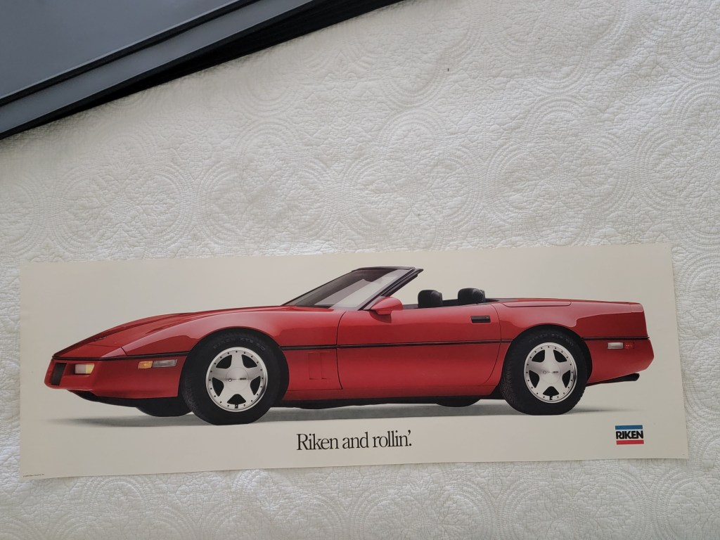 Riken Corvette Poster Riken and rollin'