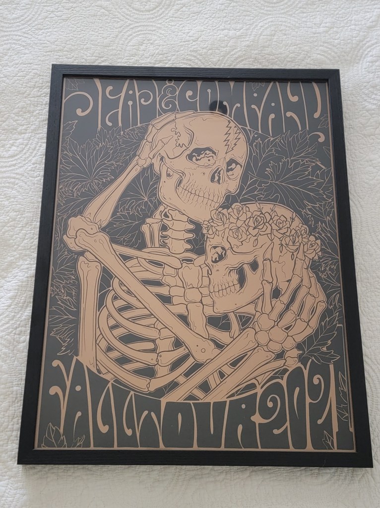 dead and company fall tour 2021 poster unofficial skeletons los angeles
shakedown street
