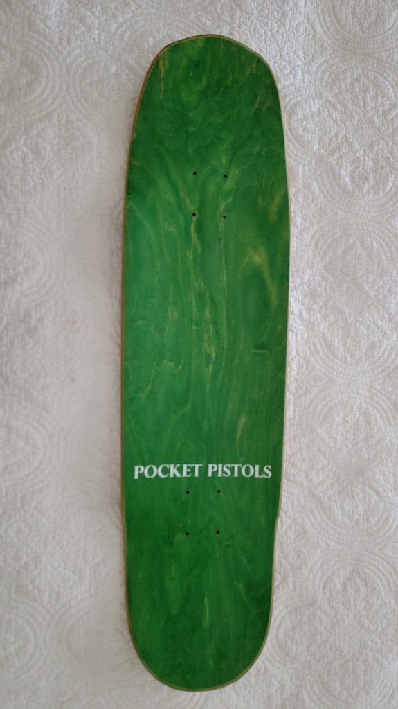 Pocket Pistols David Bowie Pedro Barros RTMF skateboard deck bottom top