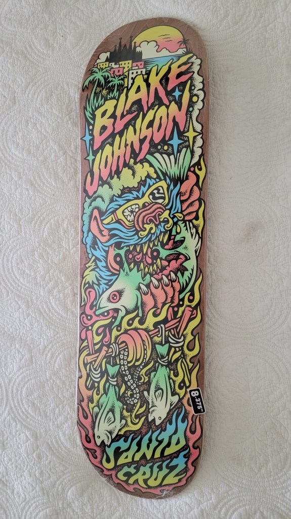 Santa Cruz Beach Wolf Skateboard deck bottom