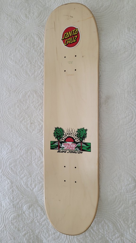 Santa Cruz Black Johnson Venice Beach skateboard deck top