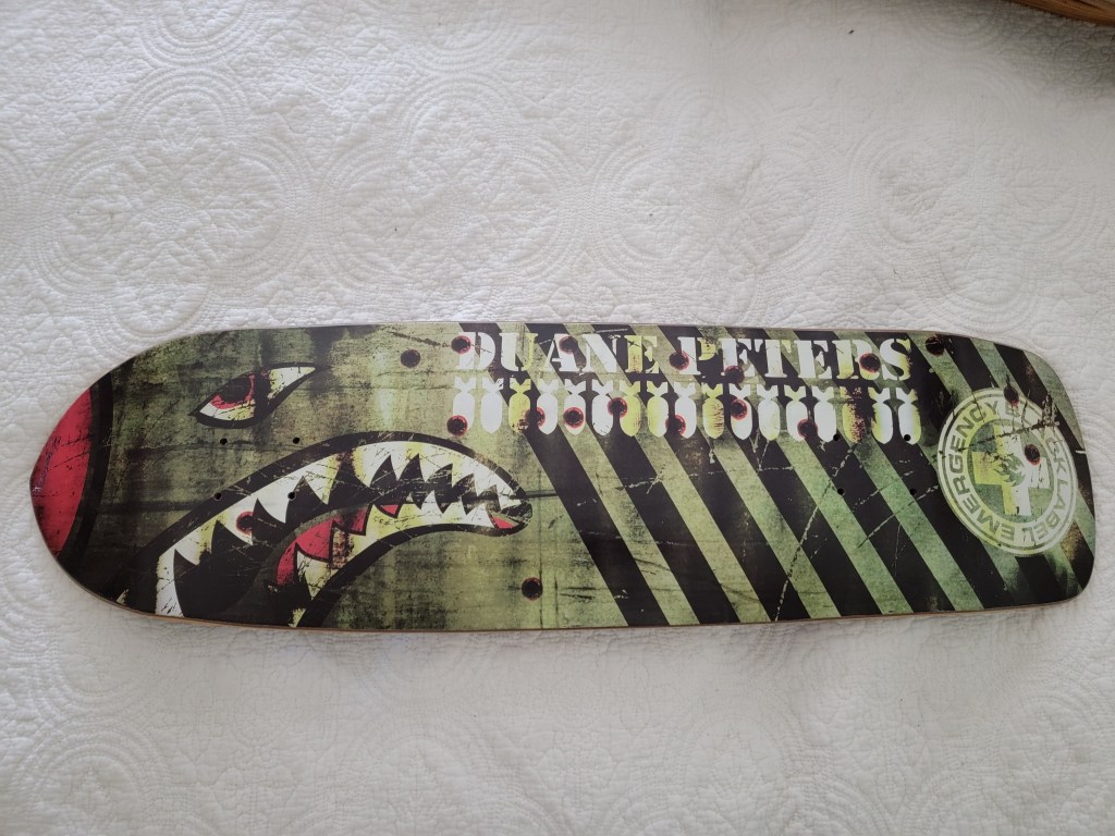 Emergency Black Label Duane Peters Bomber skateboard deck bottom