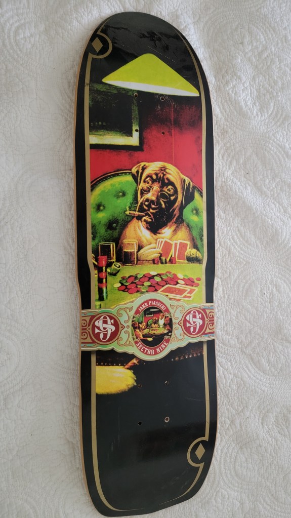 Sector Nine Dogs Playing Poker Cigar skateboard deck Jack Russell bottom