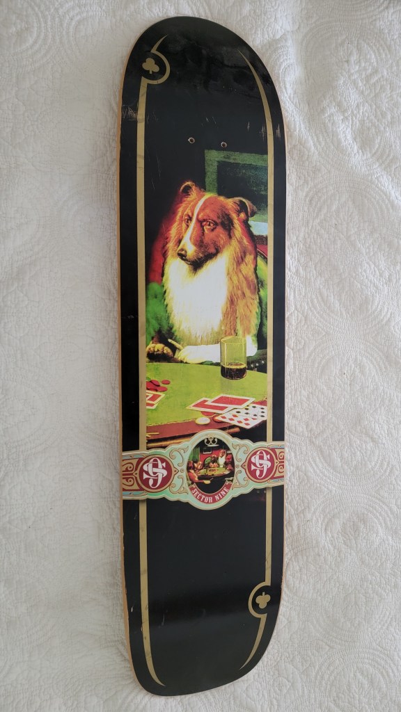 Sector Nine Dogs Playing Poker Cigar skateboard deck Collie bottom