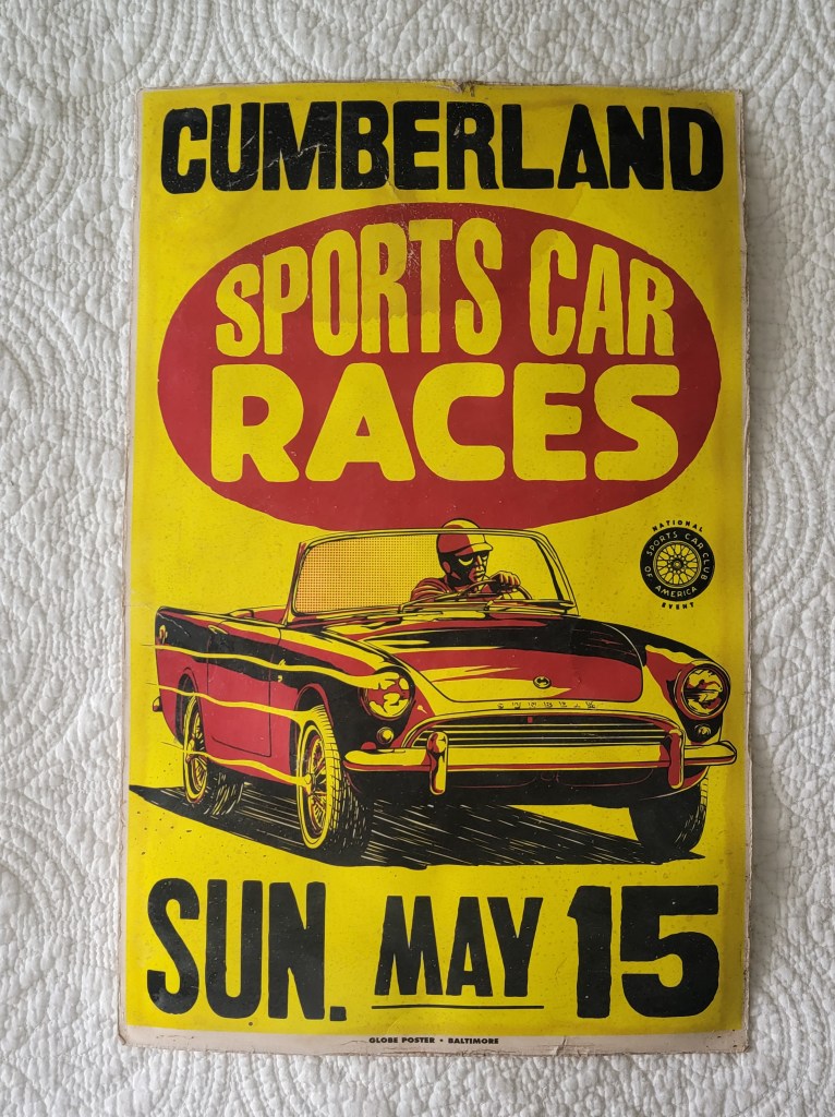 Sunbeam Alpine Cumberland Sports Car Races
Sunbeam Alpine
Sunday May 15
Sports Car Club of America National Event
Globe Posters Baltimore