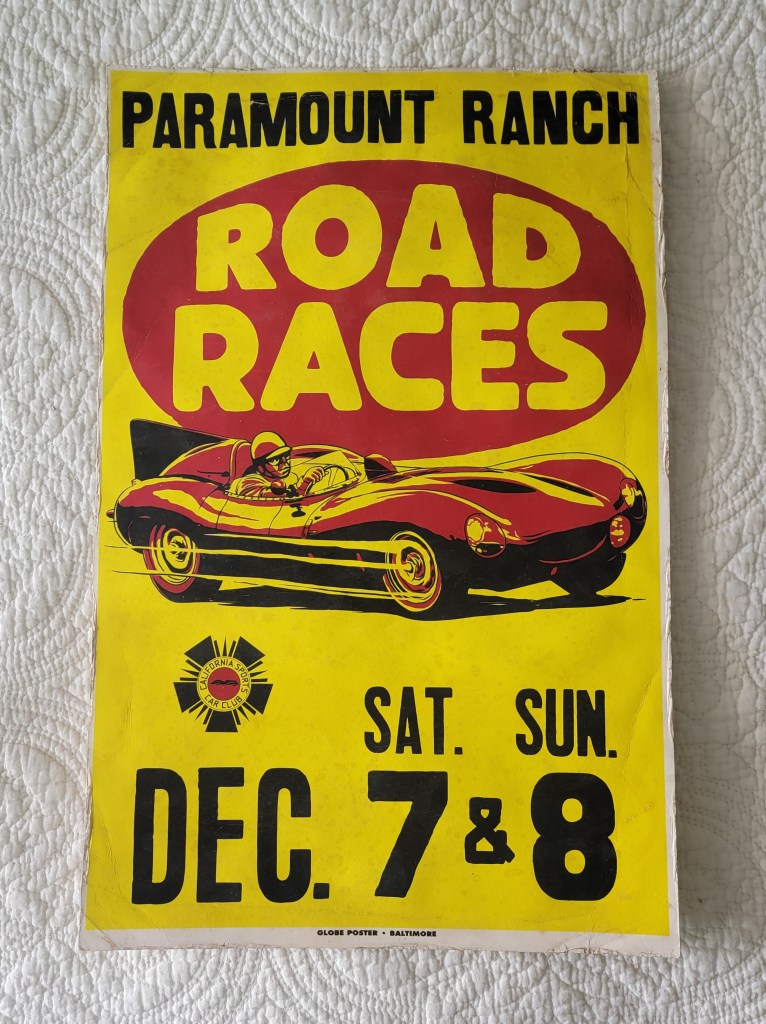 Jaguar D-Type Paramount Ranch Road Races
Jaguar D-Type
Saturday December 7 and Sunday December 8
California Sports Car Club
Globe Posters Baltimore