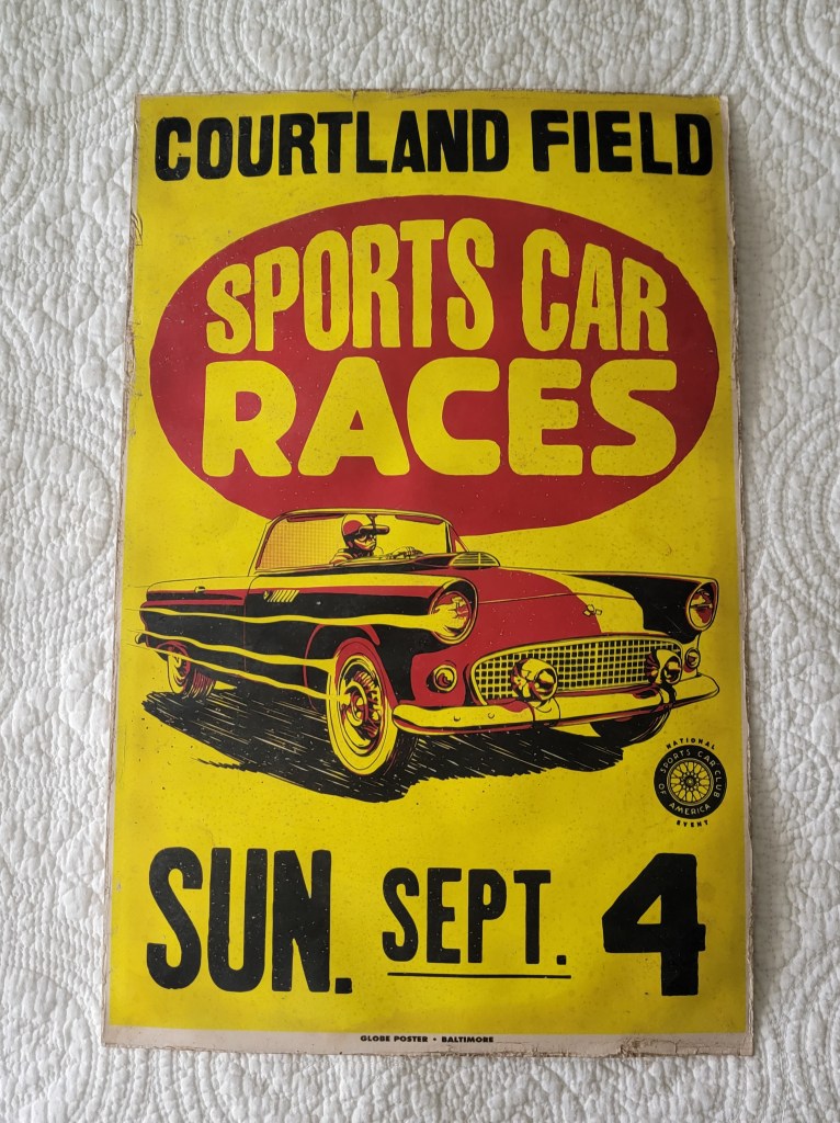1955 Ford Thunderbird Courtland Field Sport Car Races
1955 Ford Thunderbird
Sunday September 4
Sports Car Club of America National Event
Globe Posters Baltimore