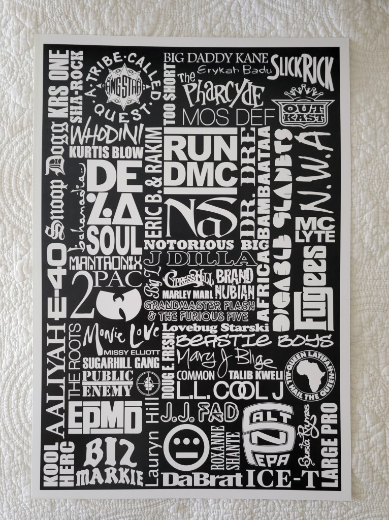 hip hop poster
various hip hop artist names