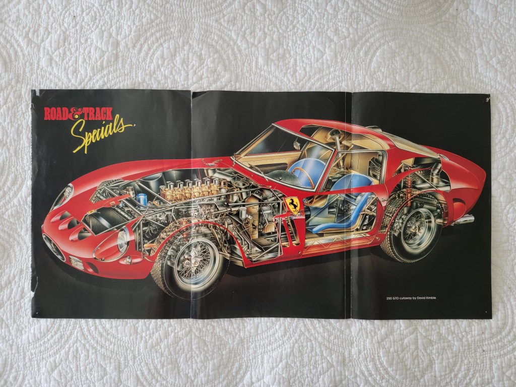 David Kimble Cutaway Ferrari GTO Road & Track Foldout