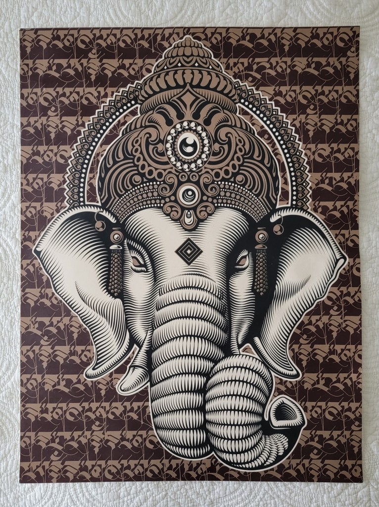 Cryptik Ganesha 19/50 numbered and signed lithograph print
