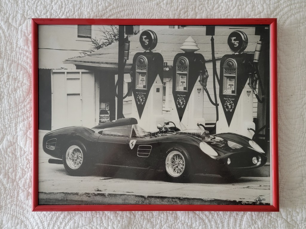 Unknown Ferrari Black and White Print