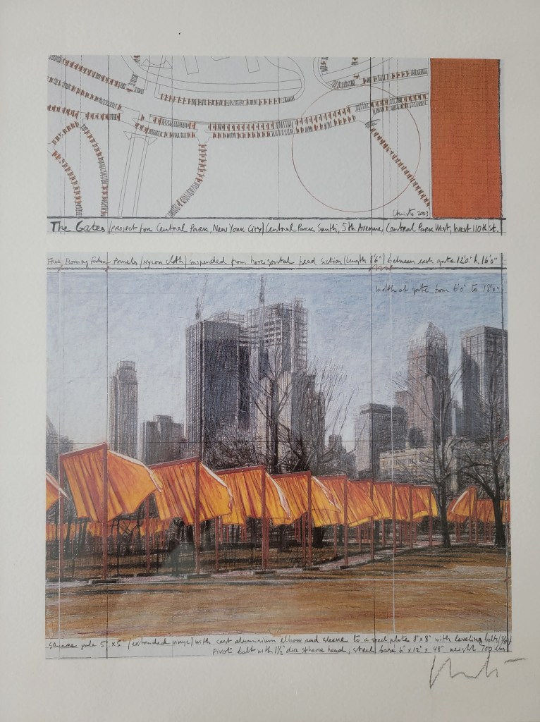 Christo The Gates. Project for Central Park New York City 2003 signed