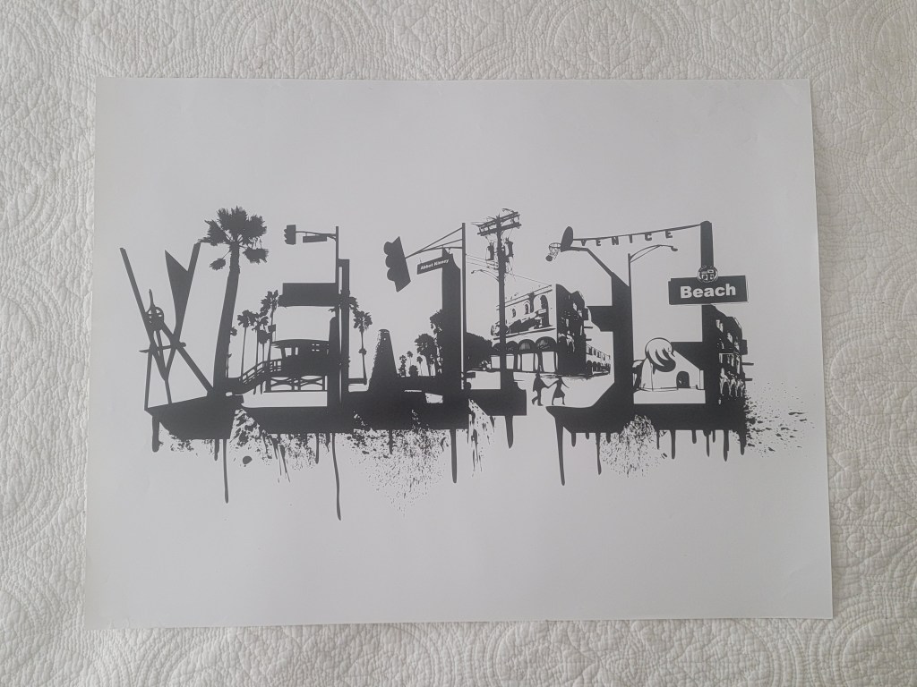 Venice Beach stylized print