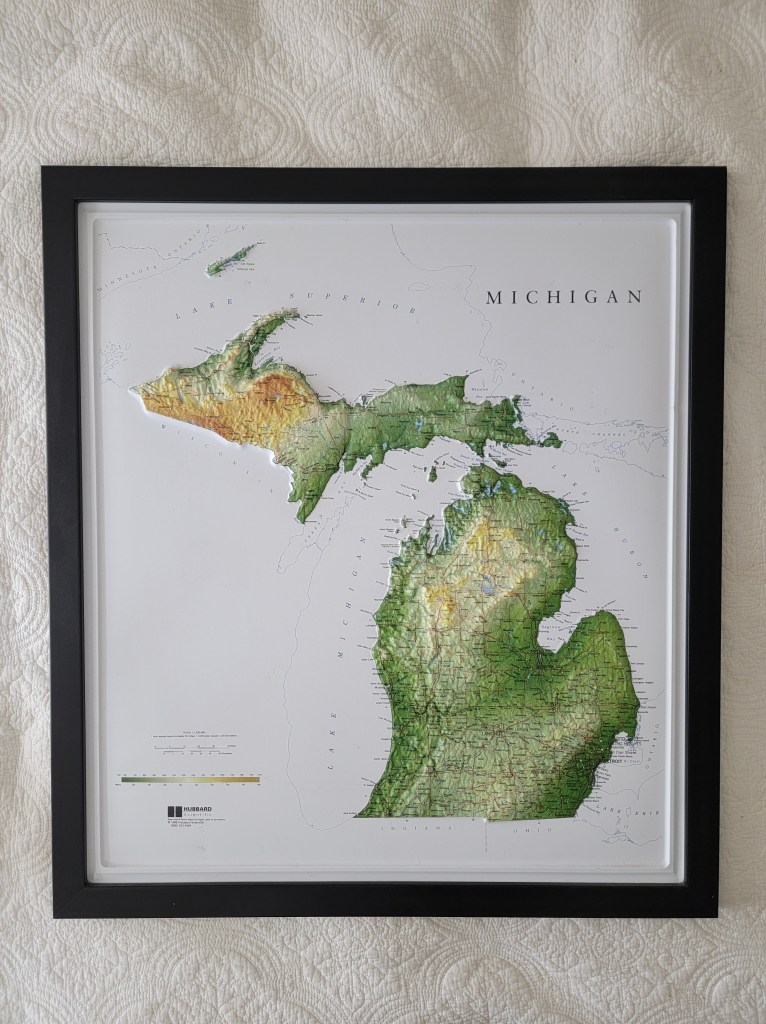 Michigan State Map
Hubbard Scientific Copyright 1998
800-523-5485
Base Map Raven Maps and images used by permission
Scale 1:1,250,000