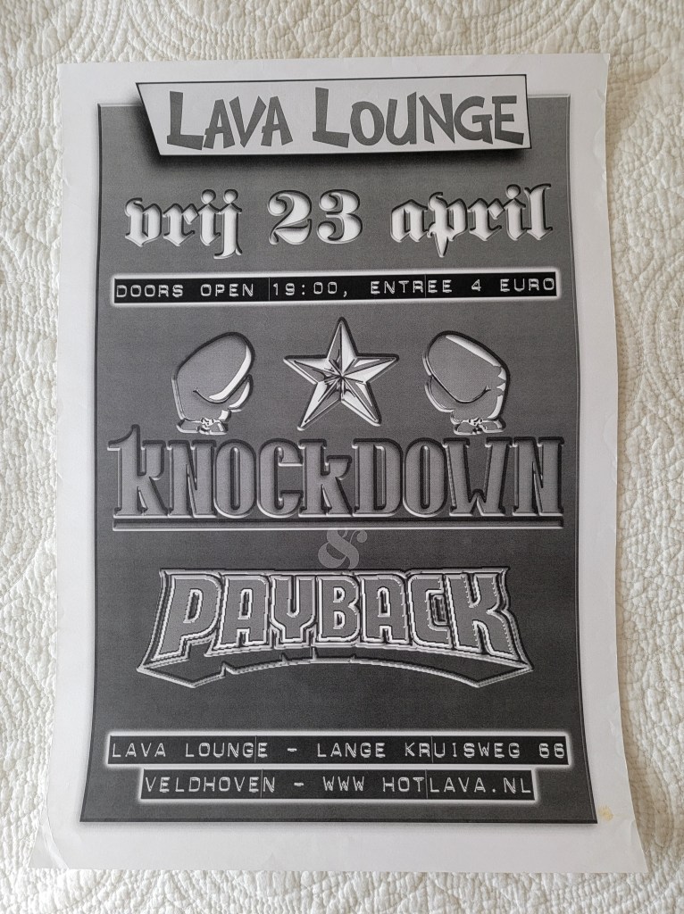 Knockdown & Playback
vrij 23 April
Rockabilly
Lava Lounge
Lange Kruisweg 66
Veldhoven
The Netherlands
Entree 4 euro
Doors Open 19:00