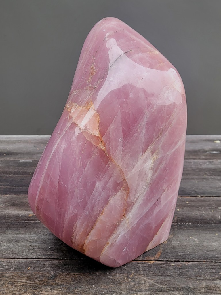 Rose Quartz 70 pounds side #1